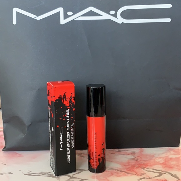NWT MAC Cosmetics Red Enamel Paint Lip Lacquer - Picture 2 of 9